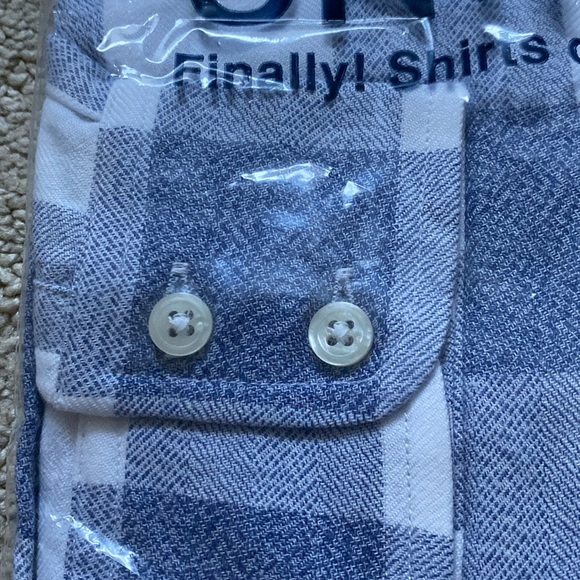 NWT Untuckit Volnay Light Flannel Blue Plaid Regular Fit Shirt Multiple Sizes - Picture 5 of 10